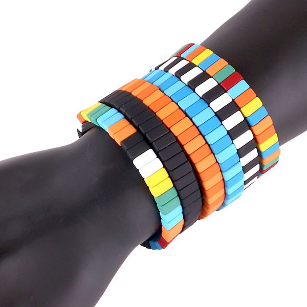 rainbow elastic bracelet enamel tile bracelets metal bohemian pulseras women fashion jewelry paint alloy beads bangles, Black
rainbow elastic bracelet enamel tile bracelets metal bohemian pulseras women fashion jewelry paint alloy beads bangles, Black