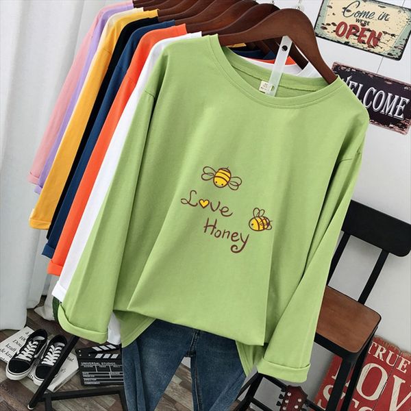 large size women's fat mm long-sleeved t-shirt women's 2019 autumn clothes underpants loose slim belly cover cotton base shirt, White
large size women's fat mm long-sleeved t-shirt women's 2019 autumn clothes underpants loose slim belly cover cotton base shirt, White