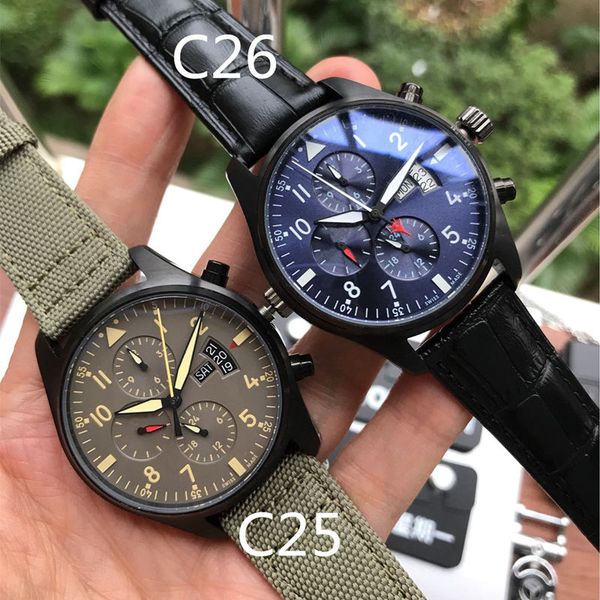 luxury watch automatic mechanical movement 316 stainless steel case mineral glass mirror pilot six-pin weekday display fashion leather strap, Slivery;brown
luxury watch automatic mechanical movement 316 stainless steel case mineral glass mirror pilot six-pin weekday display fashion leather strap, Slivery;brown