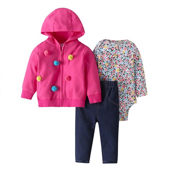 baby girl clothes long sleeve hooded jacket+floral bodysuit+pant 2019 fashion newborn outfit fall infant clothing set zipper, White
baby girl clothes long sleeve hooded jacket+floral bodysuit+pant 2019 fashion newborn outfit fall infant clothing set zipper, White