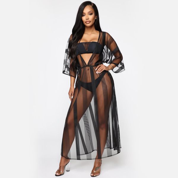 women bikini cover up see through beach dress elegant long cardigan femme ladies loose tunic kaftan beachwear bathing suit, Blue;gray
women bikini cover up see through beach dress elegant long cardigan femme ladies loose tunic kaftan beachwear bathing suit, Blue;gray