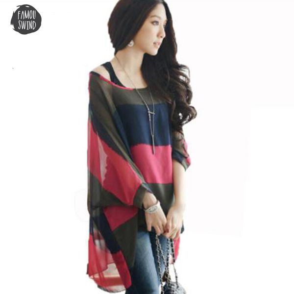 blouse summer for women dolman sleeve new style striped print batwing sleeve o neck women kimono chiffon shirt blusas, White
blouse summer for women dolman sleeve new style striped print batwing sleeve o neck women kimono chiffon shirt blusas, White