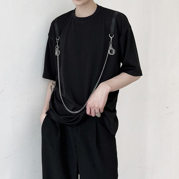 men's t-shirts camisetas hombre men black thin metal pendant tees shirt male summer japan korea streetwear vintage fashion slim fit t-s, White;black
men's t-shirts camisetas hombre men black thin metal pendant tees shirt male summer japan korea streetwear vintage fashion slim fit t-s, White;black