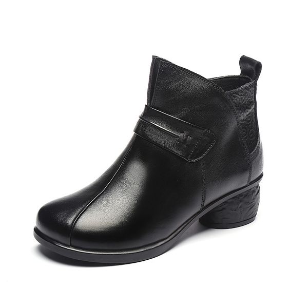 autumn winter women boots genuine leather thick heels ankle boots for women shoes retro embossed warm zipper short 2019, Black
autumn winter women boots genuine leather thick heels ankle boots for women shoes retro embossed warm zipper short 2019, Black