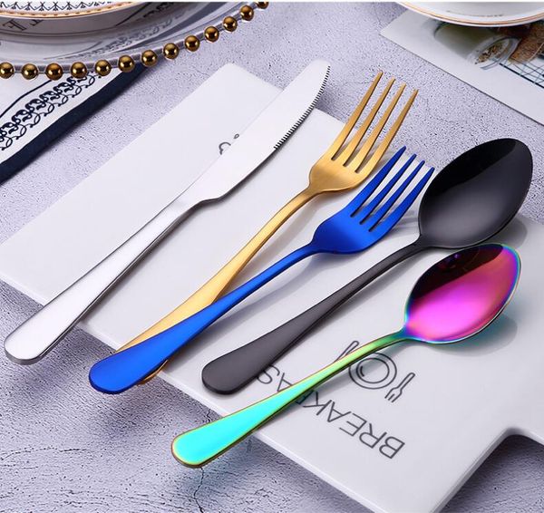 cutlery set stainless steel knife fork kitchen tool gold black blue silver plated dinnerware for wedding party l knife fork spoon kit
cutlery set stainless steel knife fork kitchen tool gold black blue silver plated dinnerware for wedding party l knife fork spoon kit