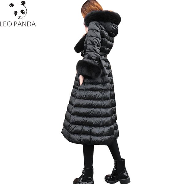 down jackets 2018 winter high waist long paragraph down jacket was thin over knee large fur collar thickened long jacket, Black
down jackets 2018 winter high waist long paragraph down jacket was thin over knee large fur collar thickened long jacket, Black