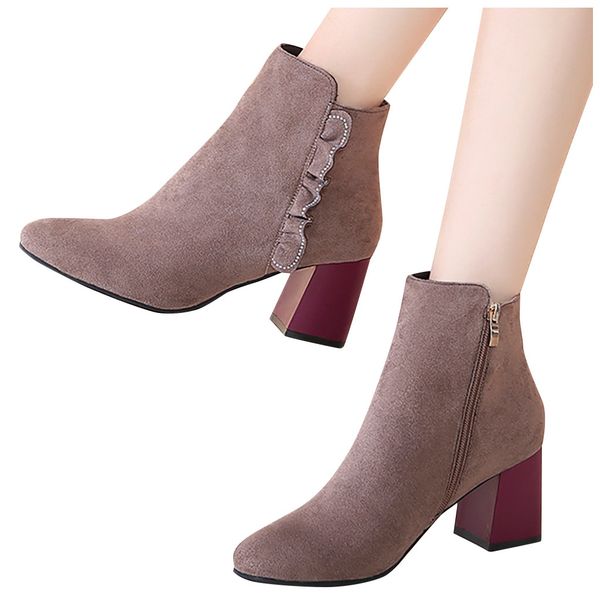 women shoes new fashion high heeled boots pointed toe zipper boots in ankle woman high heel women lady shoes, Black
women shoes new fashion high heeled boots pointed toe zipper boots in ankle woman high heel women lady shoes, Black