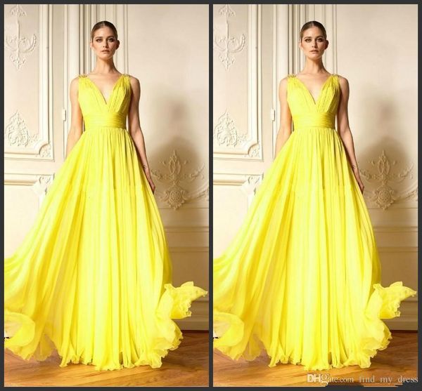 yellow chiffon prom dresses v-neck pleats ruched chiffon floor length formal dress party gowns evening dress for women vestidos, Black
yellow chiffon prom dresses v-neck pleats ruched chiffon floor length formal dress party gowns evening dress for women vestidos, Black