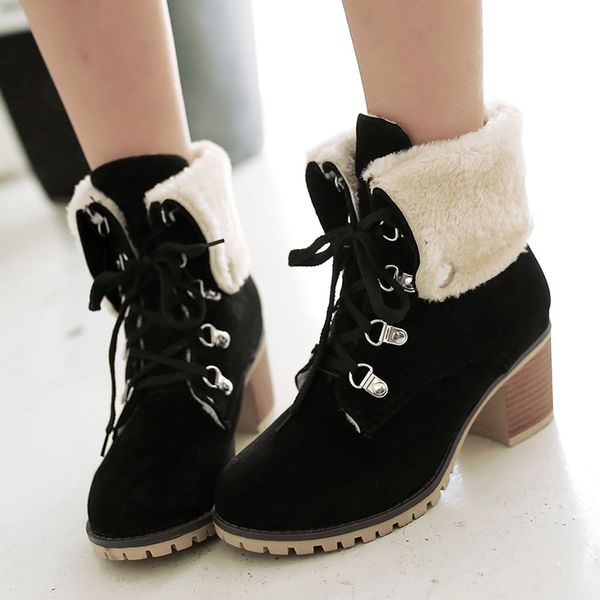 winter boots women new fashion elegant suede round toe pure color platform boots strappy casual keep warm ankle snow, Black
winter boots women new fashion elegant suede round toe pure color platform boots strappy casual keep warm ankle snow, Black