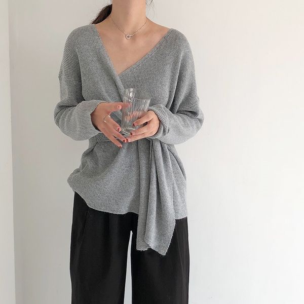 cbafu autumn winter women sweater waist lace up solid irregular sueter mujer v neck casual knitted sweater long sleeve new p253, White;black
cbafu autumn winter women sweater waist lace up solid irregular sueter mujer v neck casual knitted sweater long sleeve new p253, White;black