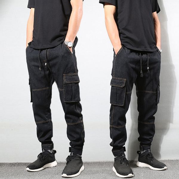 japanese style fashion mens jeans vintage black color loose fit cargo pants big pocket tapered trousers hip hop jogger jeans men, Blue
japanese style fashion mens jeans vintage black color loose fit cargo pants big pocket tapered trousers hip hop jogger jeans men, Blue