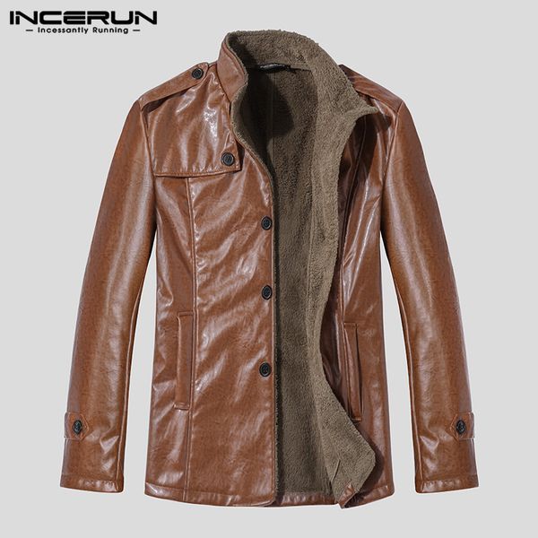 winter fashion men jackets pu leather streetwear lapel long sleeve coats business casual jackets 2019 warm men overcoats incerun, Black
winter fashion men jackets pu leather streetwear lapel long sleeve coats business casual jackets 2019 warm men overcoats incerun, Black