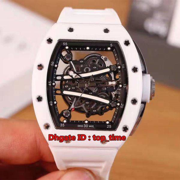 new watch 43x50mm 61-01 yohan blake white ceramic miyota automatic mechanical mens watch skeleton dial rubber strap gents sport watches, Slivery;brown
new watch 43x50mm 61-01 yohan blake white ceramic miyota automatic mechanical mens watch skeleton dial rubber strap gents sport watches, Slivery;brown