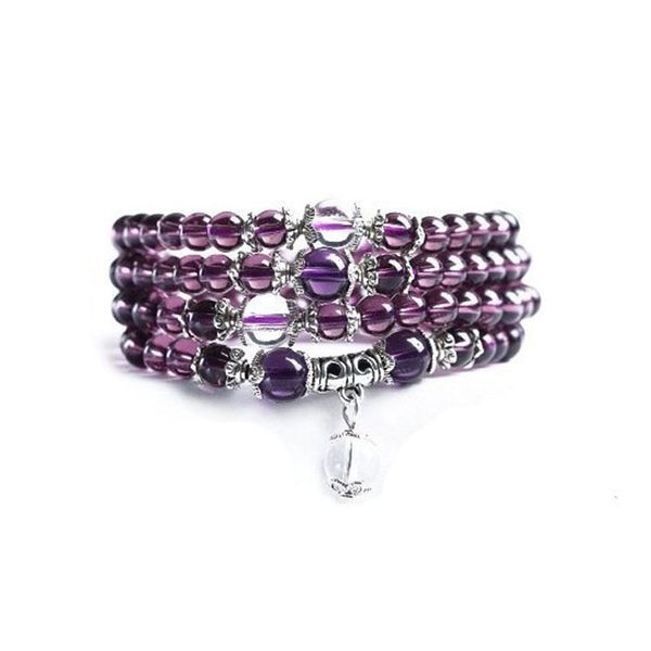 108 beads natural crystal bracelet brazil prayer beads multi-layer rosary mala bracelet christmas gifts women girl, Black
108 beads natural crystal bracelet brazil prayer beads multi-layer rosary mala bracelet christmas gifts women girl, Black