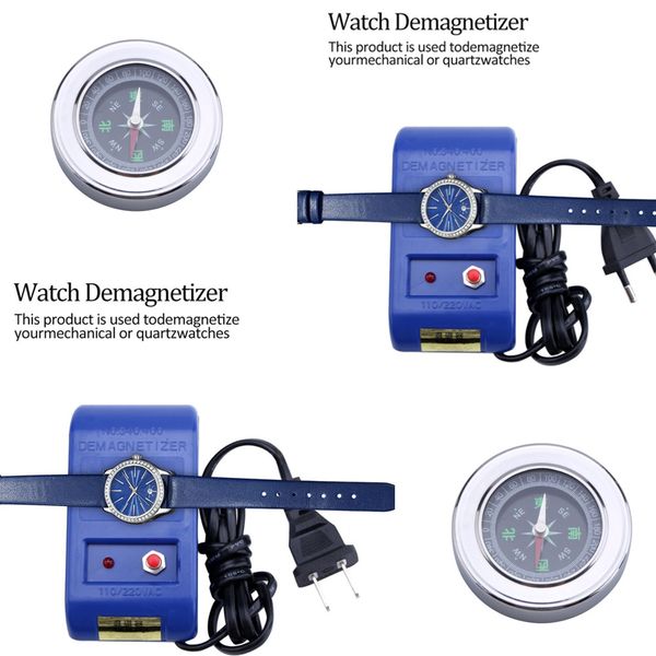 au / eu plug watch demagnetizer watch tool repair tweezers electrical demagnetize tool horloge gereedschap and compass, Slivery;brown
au / eu plug watch demagnetizer watch tool repair tweezers electrical demagnetize tool horloge gereedschap and compass, Slivery;brown