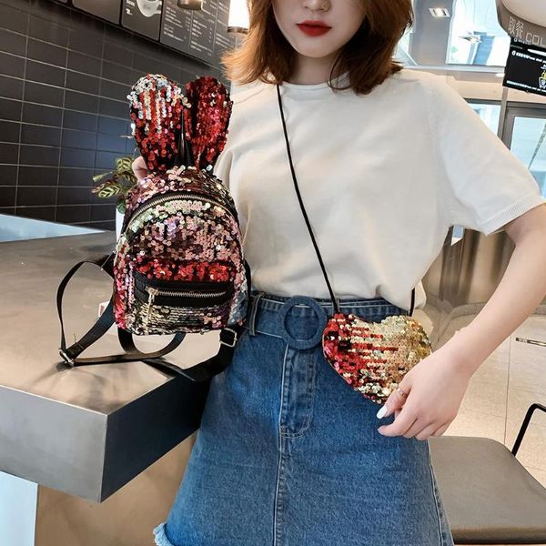 3pcs fashion sequins backpack women ears zipper multi-pocket shoulder bags outdoor travel large rucksacks set
3pcs fashion sequins backpack women ears zipper multi-pocket shoulder bags outdoor travel large rucksacks set