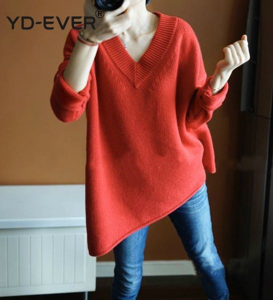 women jumpers 100% cashmere and wool knitting sweaters woman winter new loose style vneck woolen knitwear clothes longer, White;black
women jumpers 100% cashmere and wool knitting sweaters woman winter new loose style vneck woolen knitwear clothes longer, White;black