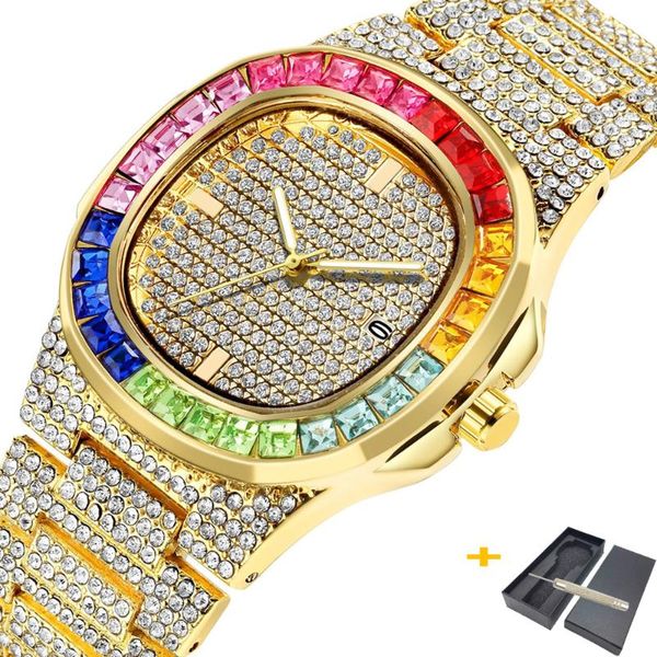 iced out 18k gold watch for men luxury diamond watches man hip hop men's quartz wristwatch hip hop male clock waterproof xfcs, Slivery;brown
iced out 18k gold watch for men luxury diamond watches man hip hop men's quartz wristwatch hip hop male clock waterproof xfcs, Slivery;brown