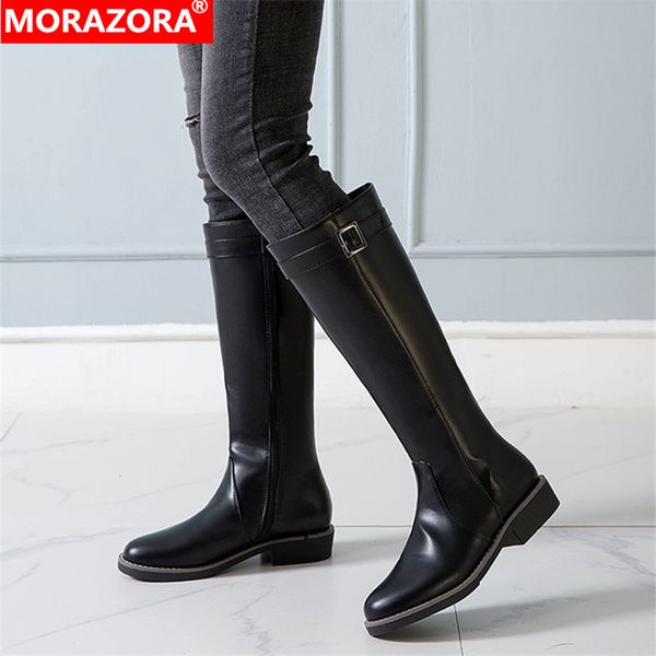 morazora 2020 women knee high boots round toe zip buckle autumn boots solid colors classic low heel casual shoes woman, Black
morazora 2020 women knee high boots round toe zip buckle autumn boots solid colors classic low heel casual shoes woman, Black