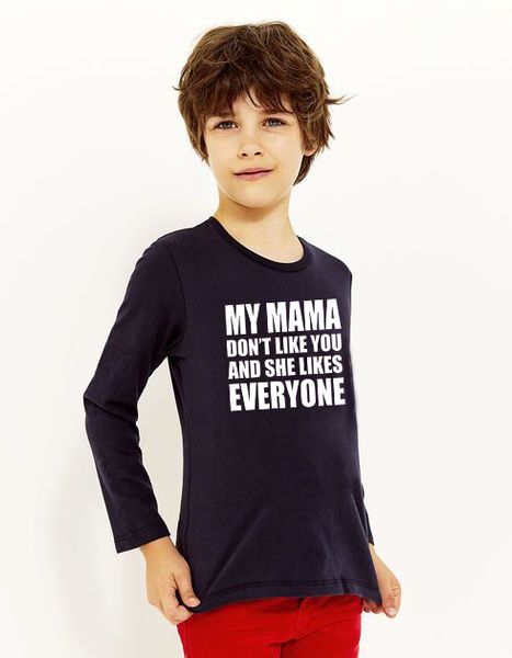 my mama don't like you and she like everyone tee autumn fashion style boys girls kid pure color casual round neck tee, Blue
my mama don't like you and she like everyone tee autumn fashion style boys girls kid pure color casual round neck tee, Blue