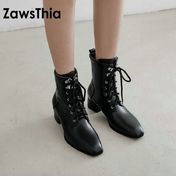 zawsthia 2019 winter black pu cross-tied lace-up woman shoes square toe chunky high heels warm motorcycle women boots
zawsthia 2019 winter black pu cross-tied lace-up woman shoes square toe chunky high heels warm motorcycle women boots