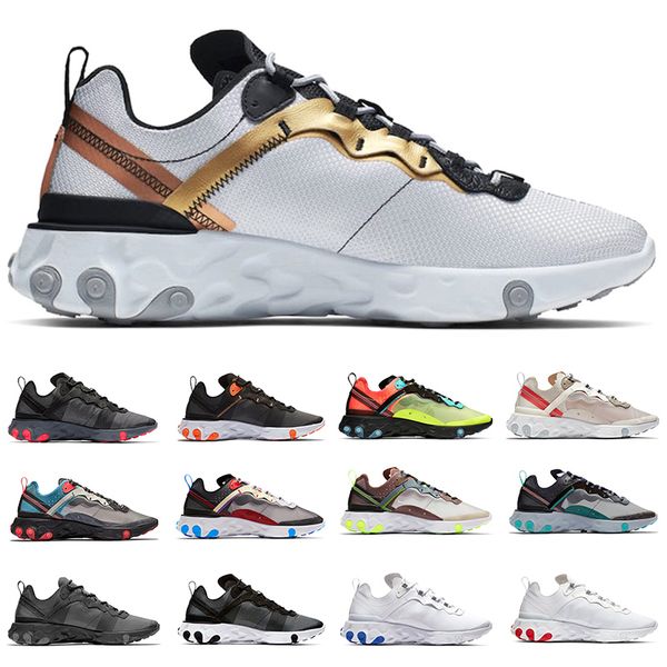 87 react element 55 running shoes for men women volt triple black white game royal sail fashion mens trainer sport sneaker size 36-45, White;red
87 react element 55 running shoes for men women volt triple black white game royal sail fashion mens trainer sport sneaker size 36-45, White;red