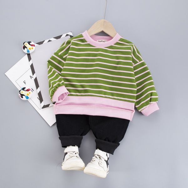 spring suit for boys and girls 2020 new baby wear for boys and girls spring autumn fashion striped round collar leggings + k, White
spring suit for boys and girls 2020 new baby wear for boys and girls spring autumn fashion striped round collar leggings + k, White