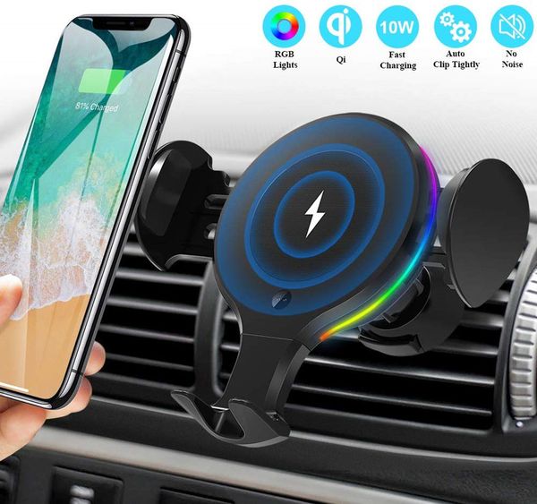 10w qi wireless car charger rgb light automatic clamping fast charging phone holder mount in car for iphone xs 8 huawei samsung
10w qi wireless car charger rgb light automatic clamping fast charging phone holder mount in car for iphone xs 8 huawei samsung