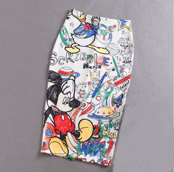 women's pencil skirt 2019 new cartoon mouse print high waist slim skirts young girl summer large size japan female falda, Black
women's pencil skirt 2019 new cartoon mouse print high waist slim skirts young girl summer large size japan female falda, Black