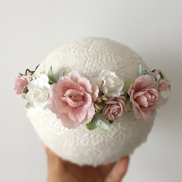 blush pink flower girl crown, Slivery;white
blush pink flower girl crown, Slivery;white