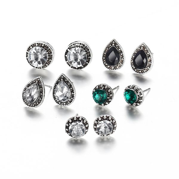 5pcs / set new stud earrings dazzling blue white black gem crystal simple festive ladies jewelry boho earrings, Golden;silver
5pcs / set new stud earrings dazzling blue white black gem crystal simple festive ladies jewelry boho earrings, Golden;silver