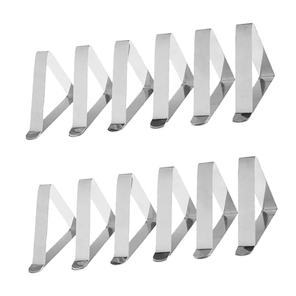12pcs tablecloth clips - stainless steel table cover clamps skirt clips for home kitchen restaurant picnic tables
12pcs tablecloth clips - stainless steel table cover clamps skirt clips for home kitchen restaurant picnic tables