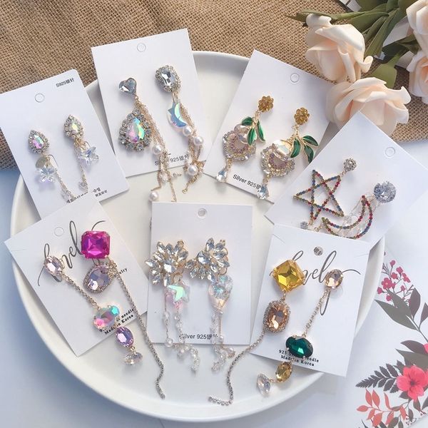 mengjiqiao korean new luxury shiny rhinestone drop earrings for women elegant pearl crystal tassel long pendientes party jewelry, Silver
mengjiqiao korean new luxury shiny rhinestone drop earrings for women elegant pearl crystal tassel long pendientes party jewelry, Silver