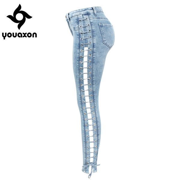 2134 youaxon new lace up jeans woman plus size stretchy denim skinny pants trousers for women jeans, Blue
2134 youaxon new lace up jeans woman plus size stretchy denim skinny pants trousers for women jeans, Blue