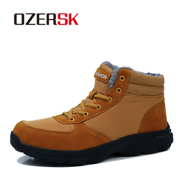 ozersk 2019 fashion autumn winter fur warm boots suede handmade men shoes casual work boots snow shoes size 39~46, Black
ozersk 2019 fashion autumn winter fur warm boots suede handmade men shoes casual work boots snow shoes size 39~46, Black