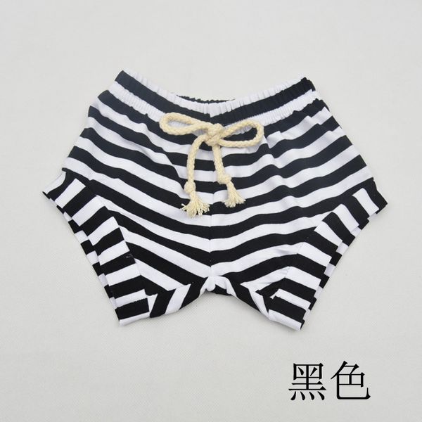0-3t baby shorts summer baby boy and baby girl pants cotton stripe leisure tide pp pants, Black