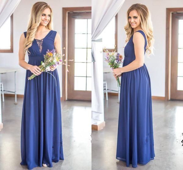 2019 new dark navy chiffon bridesmaid dresses a line floor length pleats v back maid of honor dresses custom made, White;pink
2019 new dark navy chiffon bridesmaid dresses a line floor length pleats v back maid of honor dresses custom made, White;pink