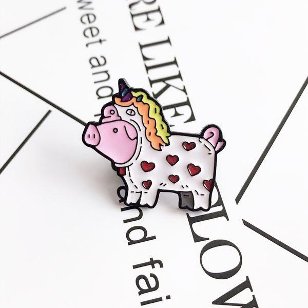 enamel brooches pin for women creative cartoon "pig to become a unicorn pig" color brooch badge jewelry, Gray
enamel brooches pin for women creative cartoon "pig to become a unicorn pig" color brooch badge jewelry, Gray
