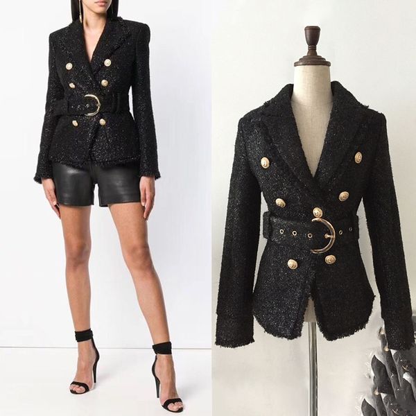 fashion brandf woolen blazers coat 2019 fashion metal buttons blazer female double breasted wool jacket outwear with belt wq1023, White;black
fashion brandf woolen blazers coat 2019 fashion metal buttons blazer female double breasted wool jacket outwear with belt wq1023, White;black