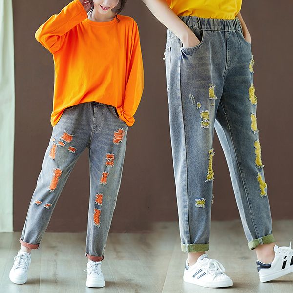 #4624 distressed denim ripped jeans for women elastic waist casual harem jeans loose wide leg vintage with hole plus size, Blue
#4624 distressed denim ripped jeans for women elastic waist casual harem jeans loose wide leg vintage with hole plus size, Blue