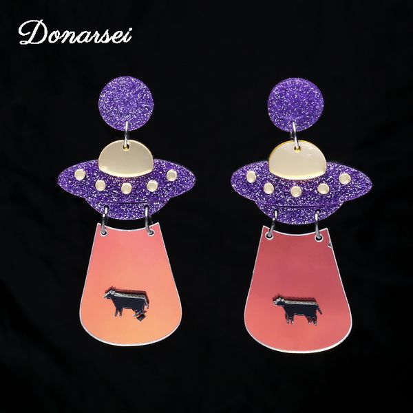 donarsei 2019 new fashion spaceship ufo acrylic earrings for women personality geometric alien glitter drop earrings party, Silver
donarsei 2019 new fashion spaceship ufo acrylic earrings for women personality geometric alien glitter drop earrings party, Silver