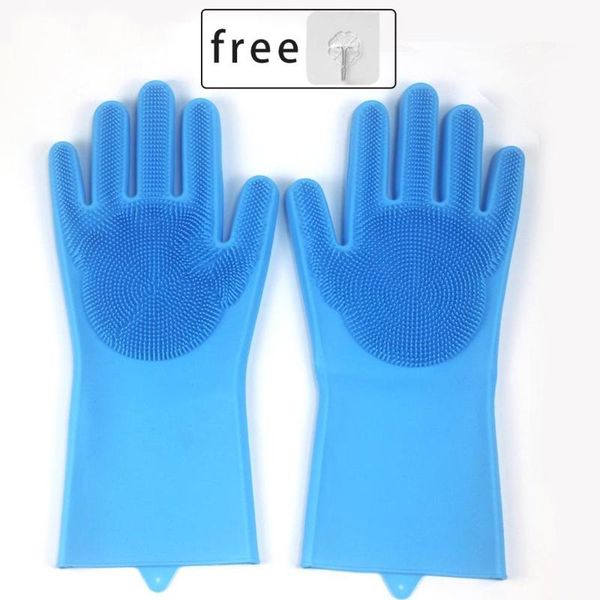 silica gel dishwash gloves magic gloves kitchen cleaning multifunctional a pair of 
silica gel dishwash gloves magic gloves kitchen cleaning multifunctional a pair of