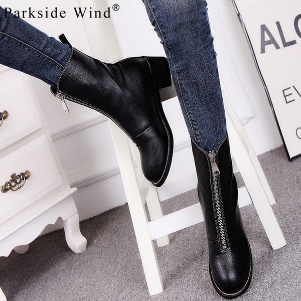 parkside wind boots round toe square heel zipper high heels women boots fashion winter short plush ankle xwa2155-5, Black
parkside wind boots round toe square heel zipper high heels women boots fashion winter short plush ankle xwa2155-5, Black