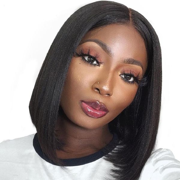 13x4 hd lace front wigs silky straight short cut human hair bob famous wig, Black;brown
13x4 hd lace front wigs silky straight short cut human hair bob famous wig, Black;brown