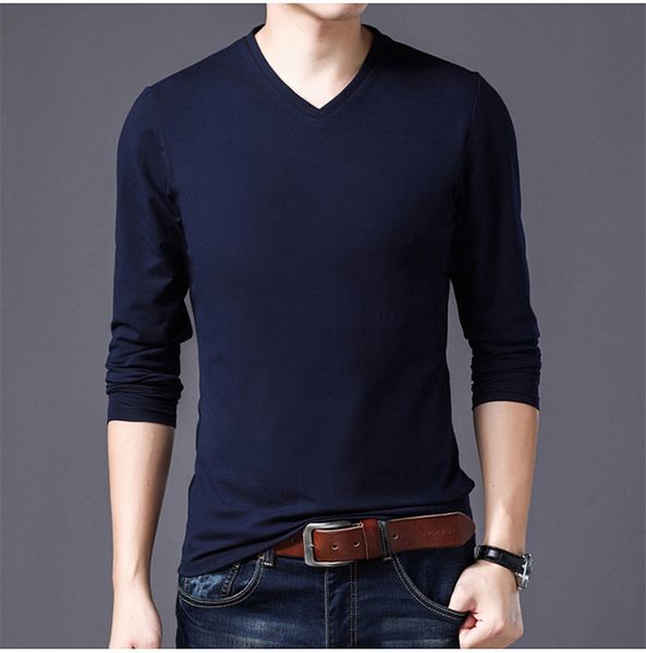 mens designer long sleeved bottoming tees mens solid color tshirts regular length casual v neck, White;black
mens designer long sleeved bottoming tees mens solid color tshirts regular length casual v neck, White;black