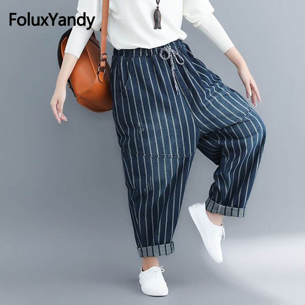 blue striped denim harem pants women plus size 5xl 6xl casual loose high waist jeans cross-pants nqyl47
blue striped denim harem pants women plus size 5xl 6xl casual loose high waist jeans cross-pants nqyl47