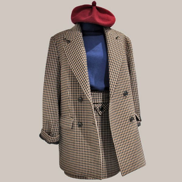 new fashion uniform design work wear suits with jackets+skirt novelty lattice professional office uniforms for business lm038, White;black
new fashion uniform design work wear suits with jackets+skirt novelty lattice professional office uniforms for business lm038, White;black