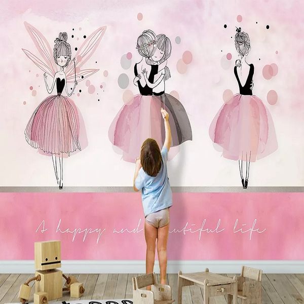 new custom large mural 3d wallpaper cartoon nordic pink dance girl children's bedroom mural tv back wall decor deep 5d embossed
new custom large mural 3d wallpaper cartoon nordic pink dance girl children's bedroom mural tv back wall decor deep 5d embossed
