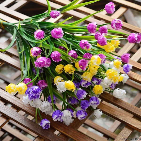 25 heads mini tulips bouquet plastic artificial flower for spring home wedding decoration white tulip fake flowers flores
25 heads mini tulips bouquet plastic artificial flower for spring home wedding decoration white tulip fake flowers flores