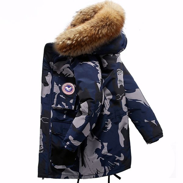 2019 -40 celsius down jacket keep warm men's winter hat thick snow parka overcoat camouflage white duck new fashion, Black
2019 -40 celsius down jacket keep warm men's winter hat thick snow parka overcoat camouflage white duck new fashion, Black